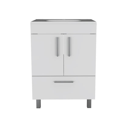 Clifton 2-Door Rectangle Single Bathroom Vanity White