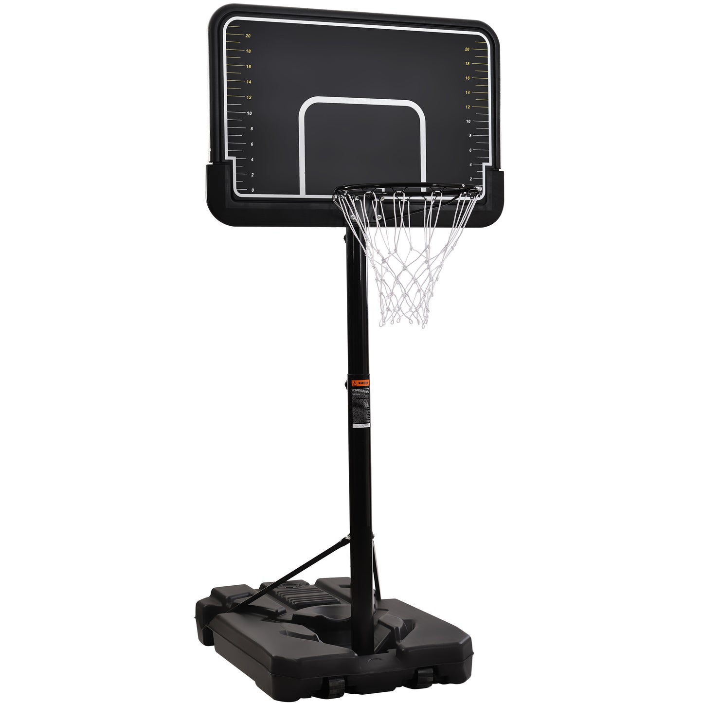 Portable Basketball Hoop & Goal with Vertical Jump Measurement, Outdoor Basketball System with 6.6-10ft Height Adjustment for Youth, Adults