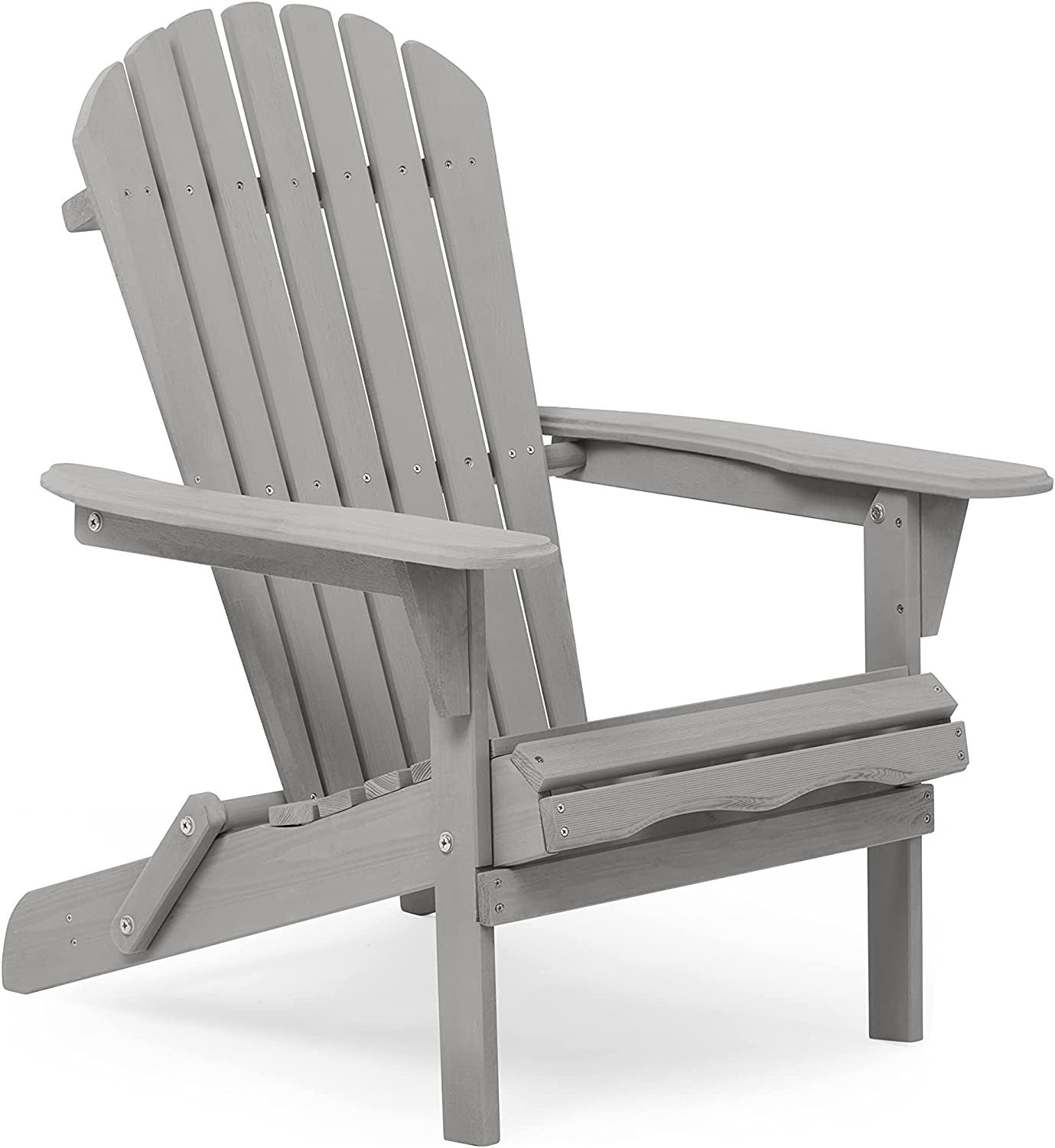 Wood Lounge Patio Chair for Garden Outdoor Wooden Folding Adirondack Chair Set of 2 Solid Cedar Wood Lounge Patio Chair for Garden, Lawn, Backyard,