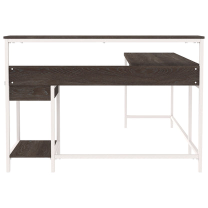 Ashley Two-Tone Dorrinson Home Office L-Desk with Storage H287-24