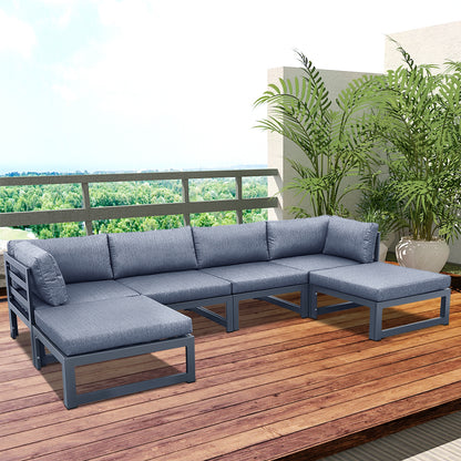 Outdoor sofa 4 pieces+2 ottomans