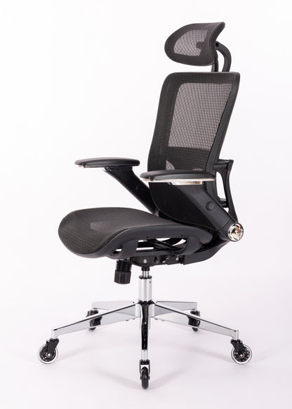 Ergonomic Mesh Office Chair - Rolling Home Desk Chair with 4D Adjustable Flip Armrests,  Adjustable Lumbar Support and Blade Wheels