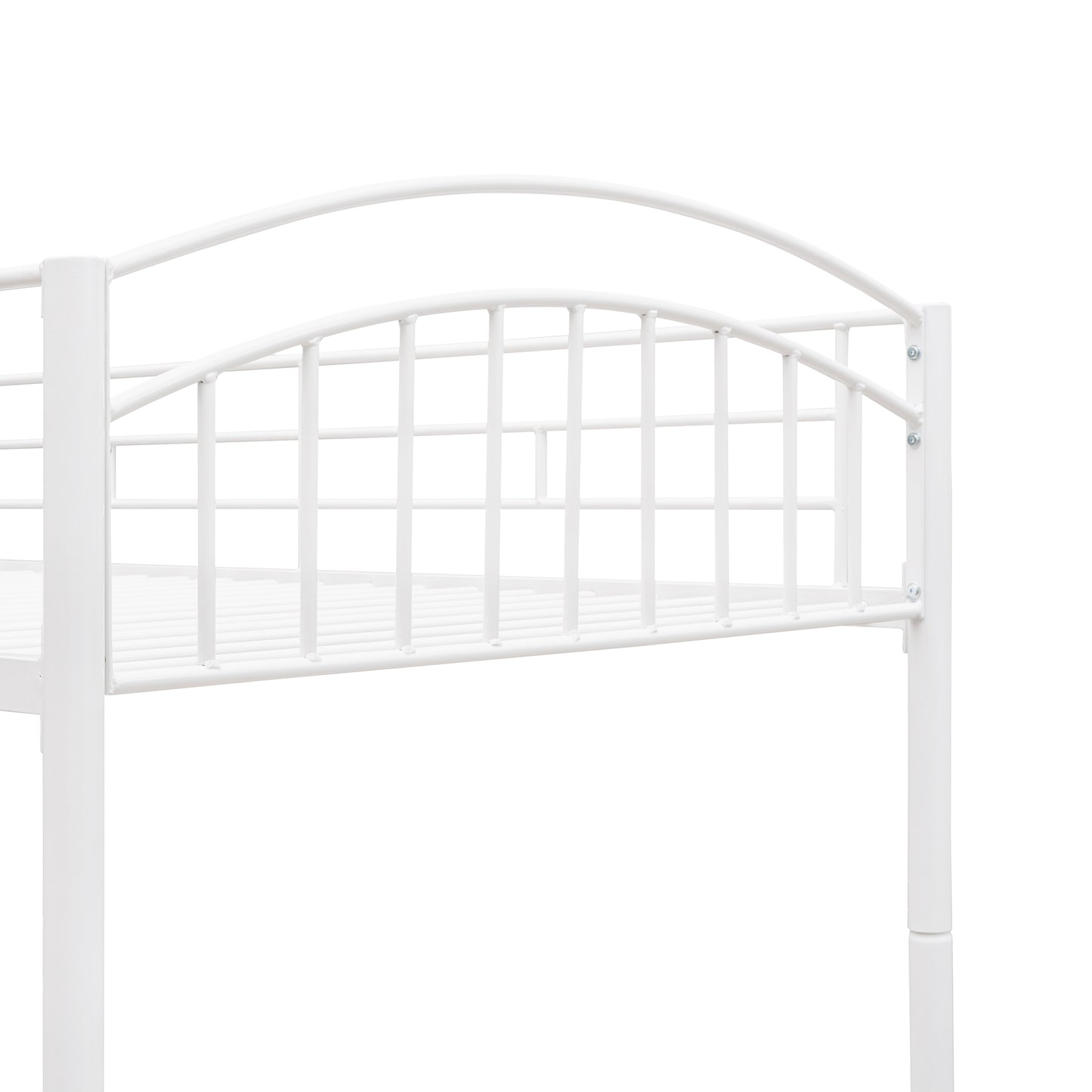 Twin Over Twin Metal Bunk Bed,Divided into Two Beds(White)（OLD SKU:MF280424AAK）