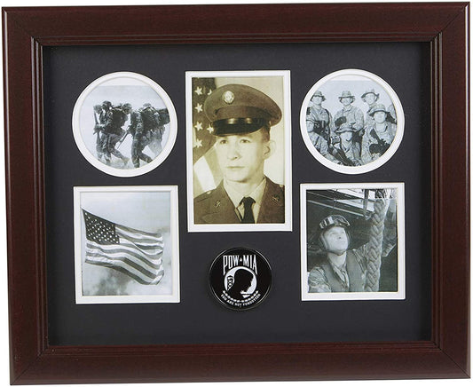 The Military Gift Store US Flag Store POW/MIA Medallion 5 Picture Collage Frame. by The Military Gift Store
