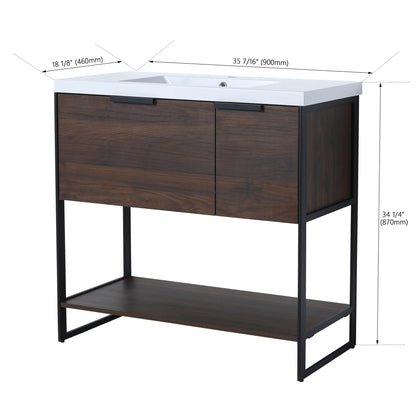 36 in. Bathroom Vanity whit Resin Basin Top