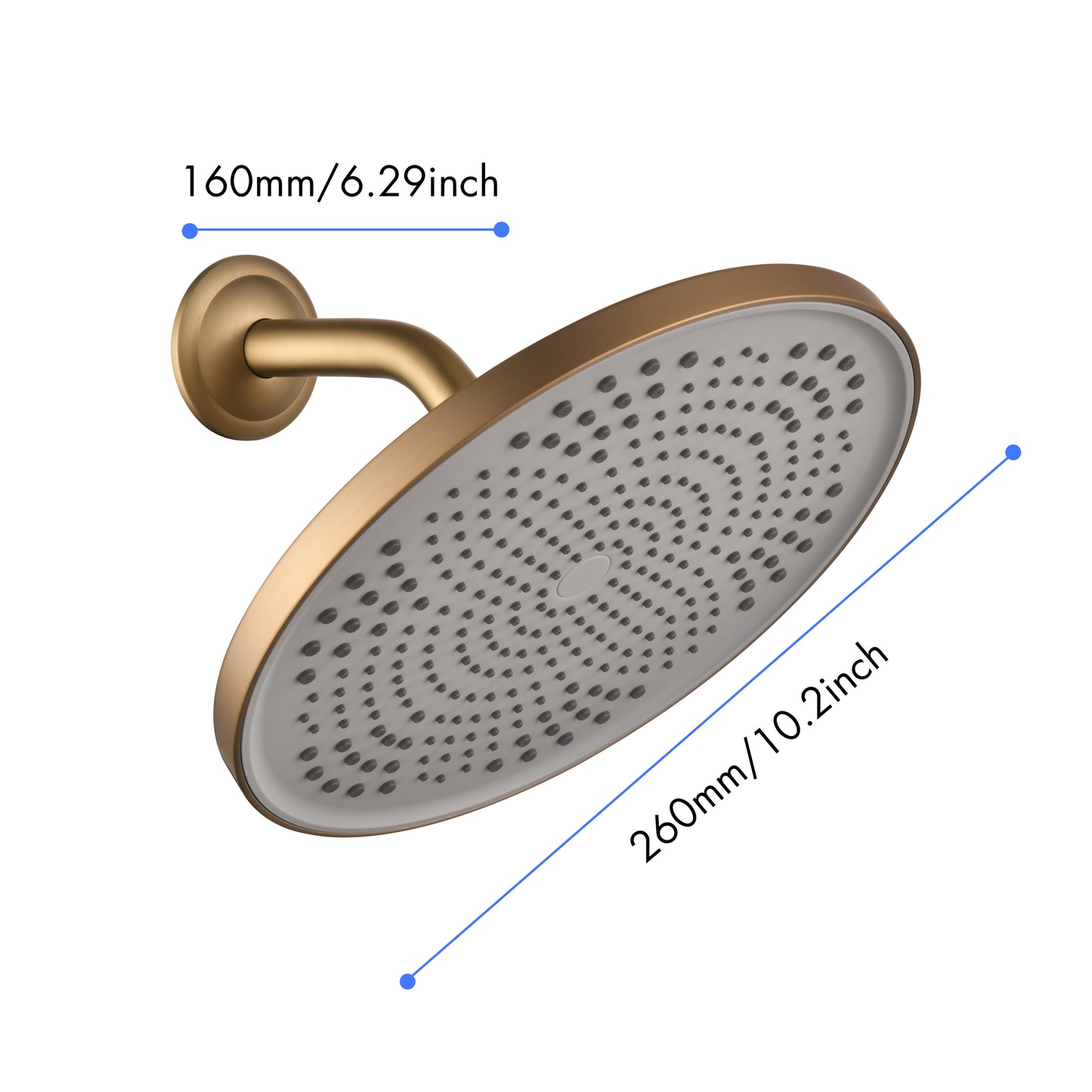 Shower Head - High Pressure Rain - Luxury Modern Look - No Hassle Tool-less 1-Min