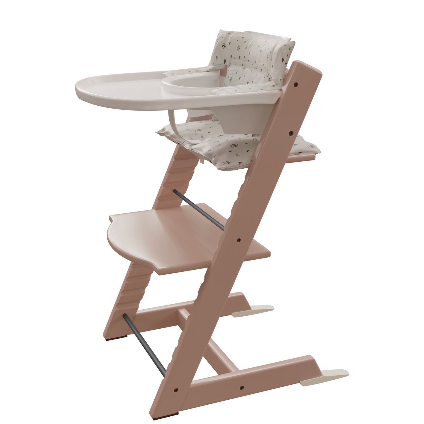 Adjustable solid wood beech baby dining chair detachable baby dinner plate baby multi-functional solid wood learning bench