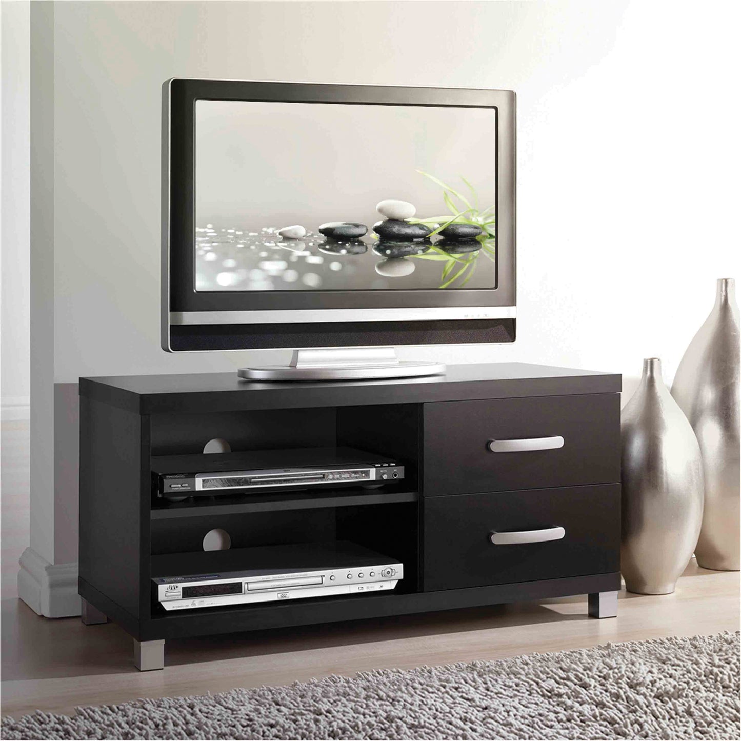 Techni Mobili Modern TV Stand with Storage for TVs Up To 40", Black