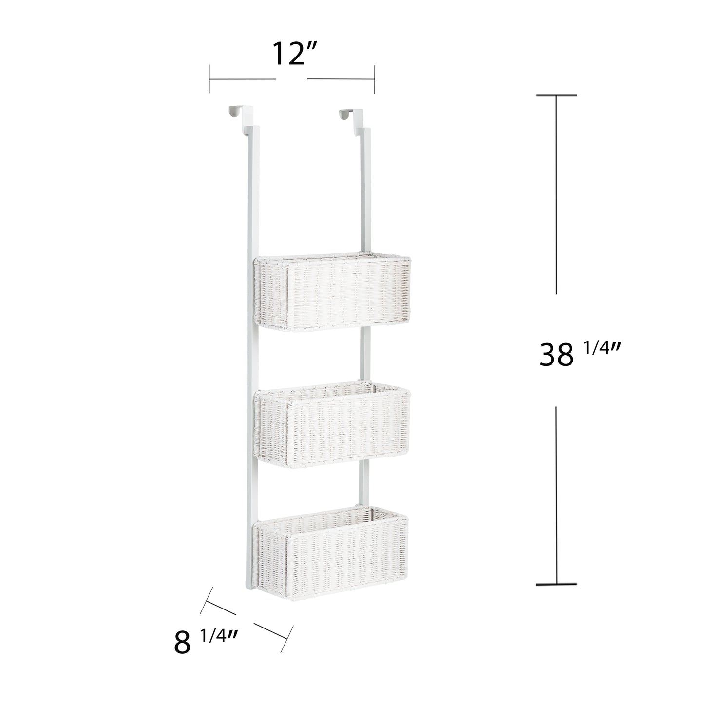 Cortovo Over-The-Door 3-Tier Basket Storage - White