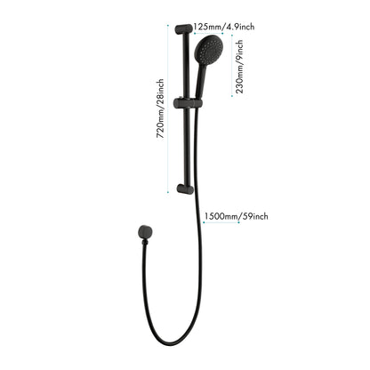 Eco-Performance Handheld Shower with 28-Inch Slide Bar and 59-Inch Hose