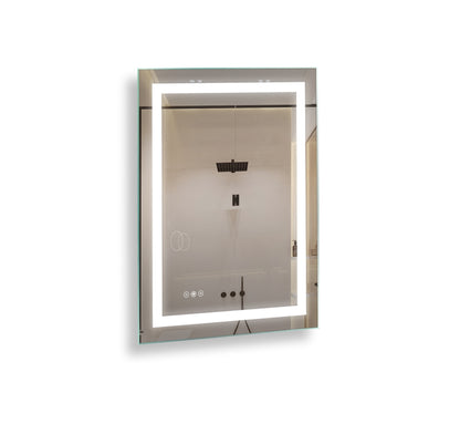 24 x 36 Inch Led mirror 3 brightness x 3 colors anti-fog bathroom