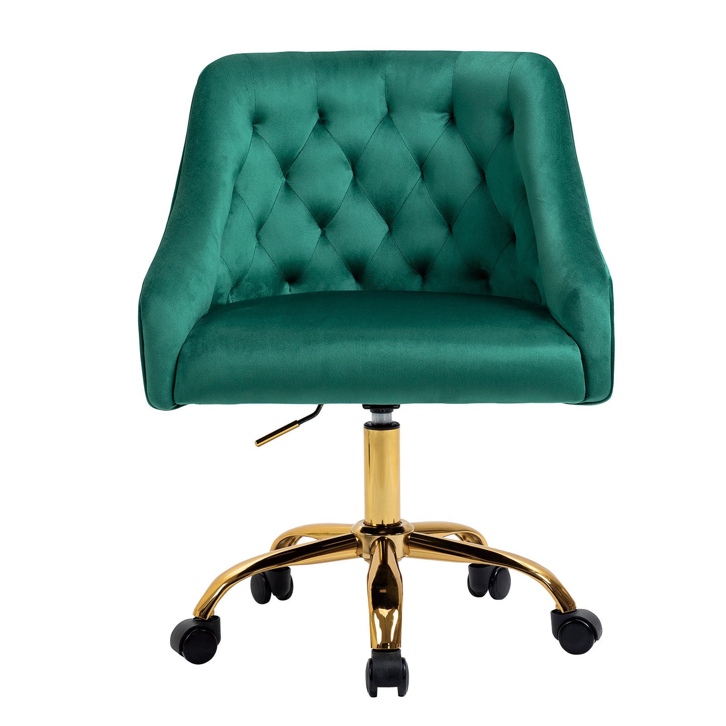 Modern Home Office Chair, Velvet Swivel Armchair, Velvet Office Chair with Soft Seat