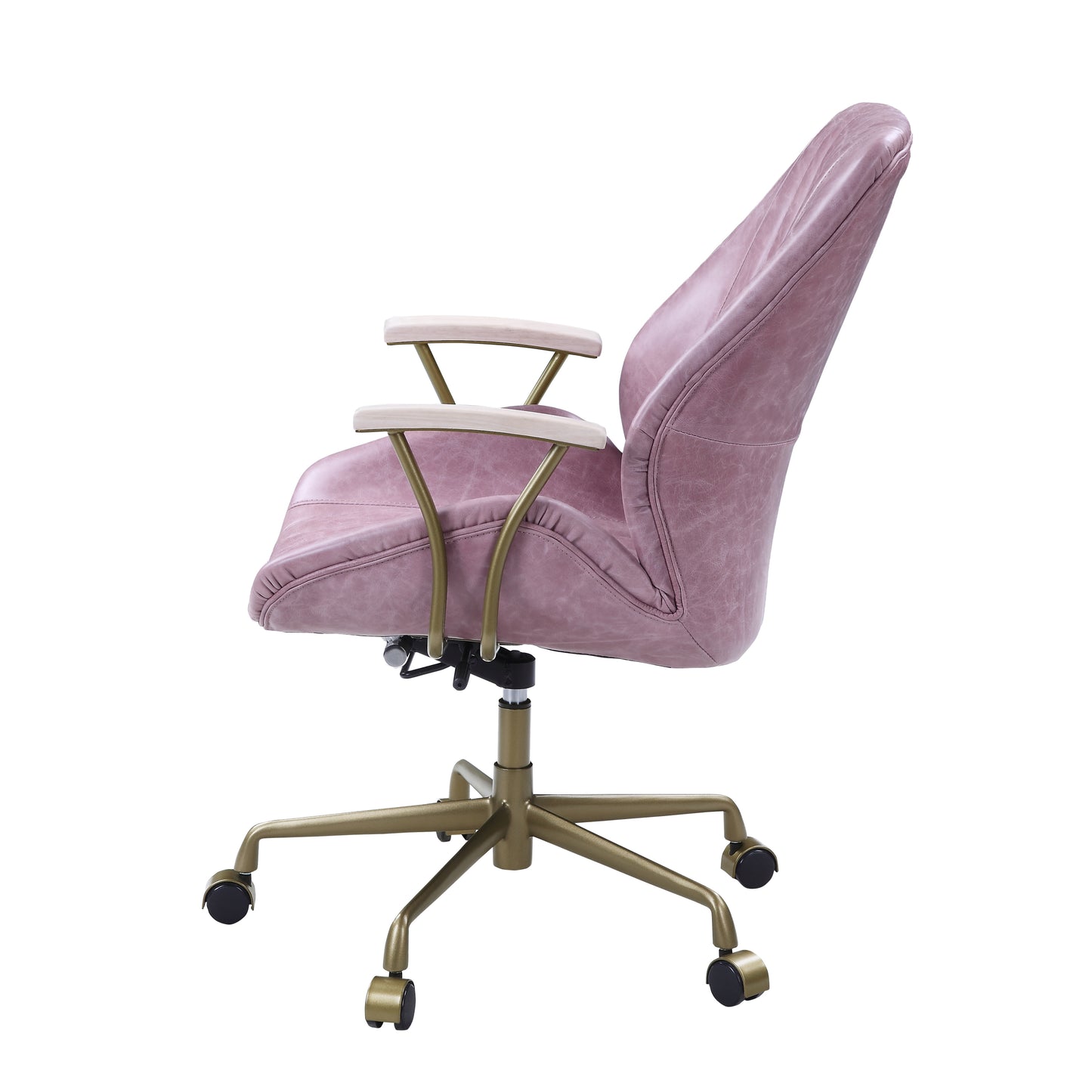 ACME Hamilton Office Chair in Pink Top Grain Leather OF00399