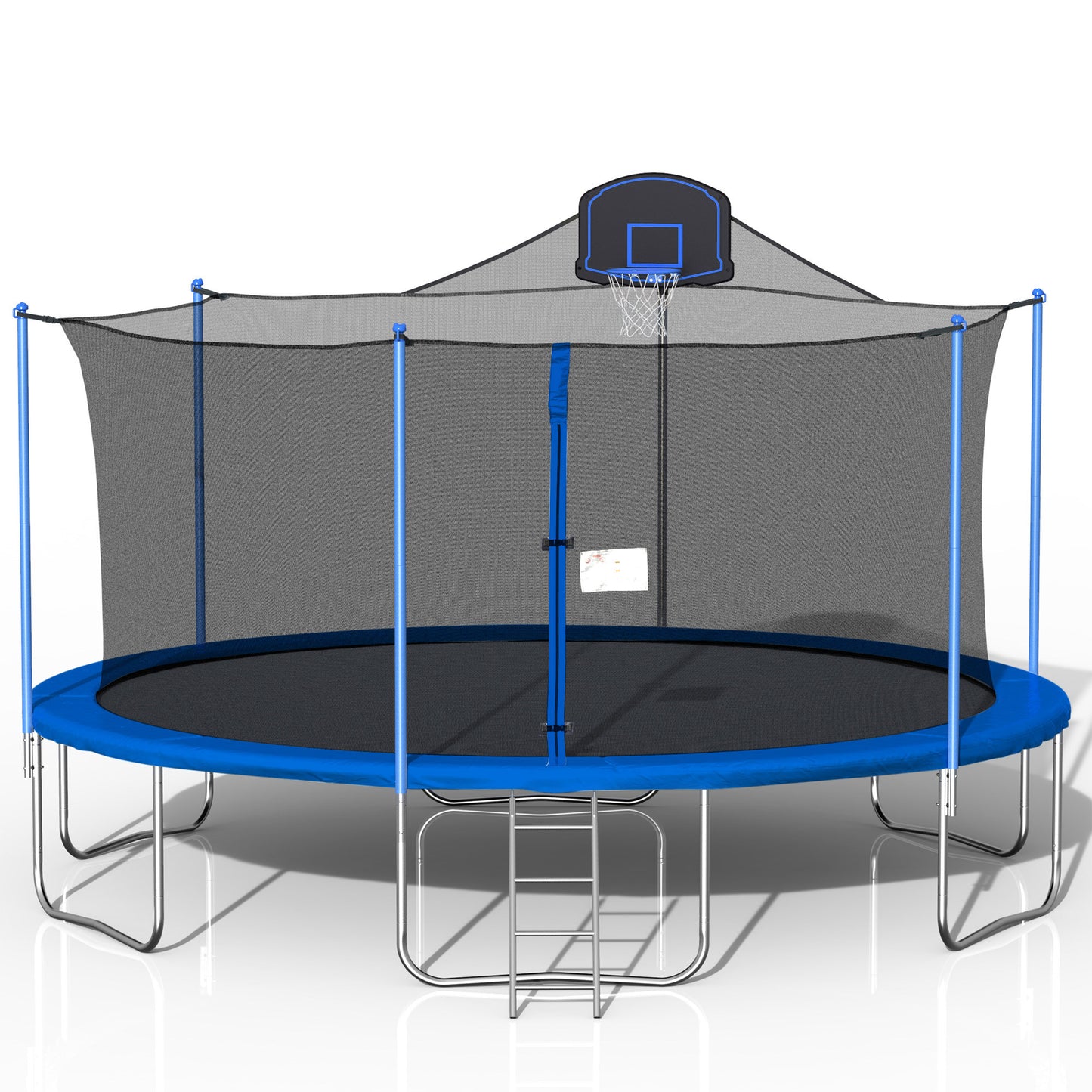 16FT TRAMPOLINE( BLUE ) WITH ENCLOSURE NET AND LADDER-METAL