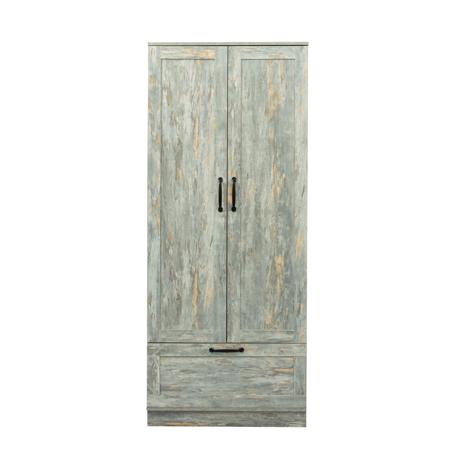 High wardrobe and kitchen cabinet with 2 doors,Grey