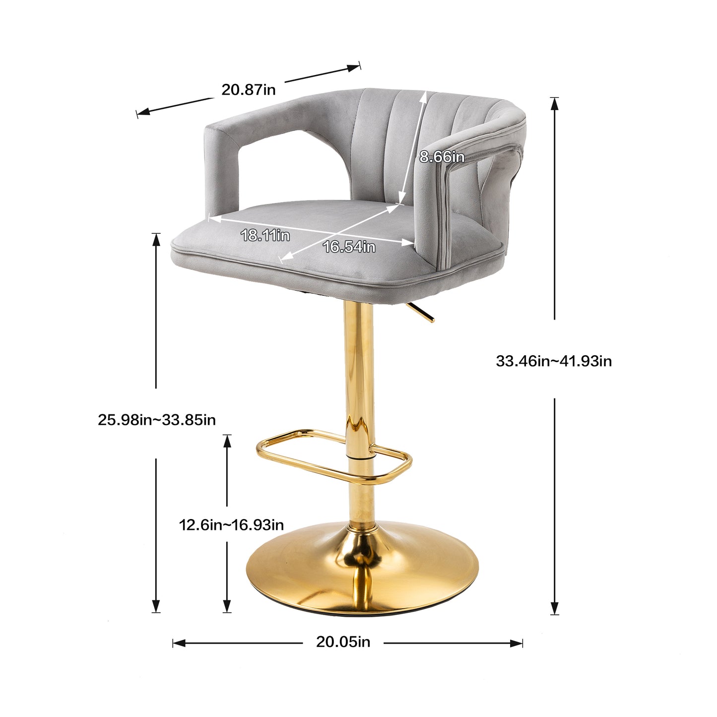 COOLMORE Vintage Bar Stools with Back and Footrest Counter Height Dining Chairs