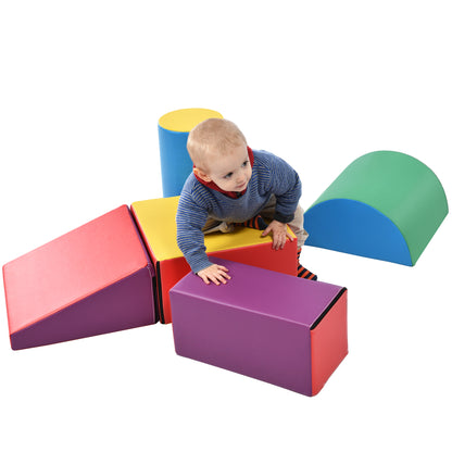 Soft Climb and Crawl Foam Playset, Safe Soft Foam Nugget Shapes Block for Infants, Preschools, Toddlers, Kids Crawling and Climbing Indoor Active Stacking Play Structure