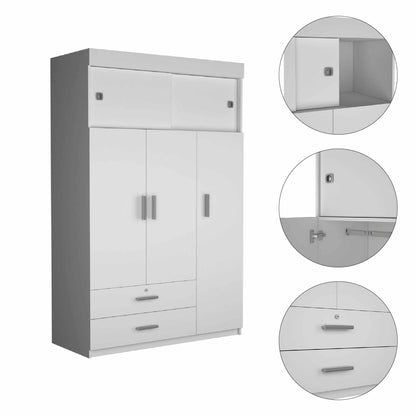 Kingswood 2-Drawer Rectangle Armoire  White