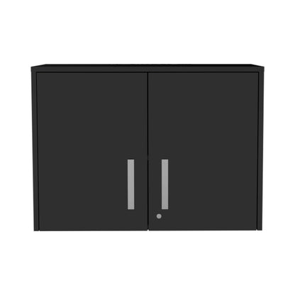 Medford 2-Door Rectangle Wall Cabinet Black Wengue