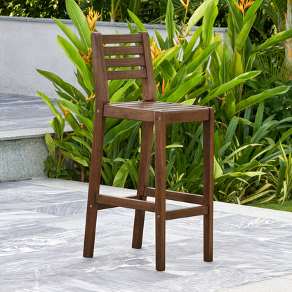 Set of 2 Midcentury modern Patio Wood Bar Chair