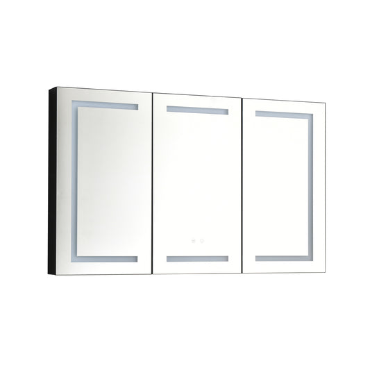 LED Mirror Medicine Cabinet with Lights, Dimmer, Defogger, Clock, Temp Display