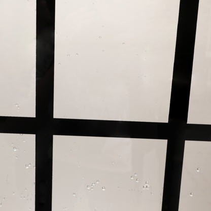 Shower Door 34" W x 72" H Single Panel Frameless Fixed Shower Door, Open Entry Design in Matte Black