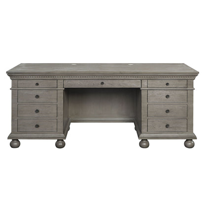 ACME Gustave Executive Desk, Gray Oak Finish OF00201