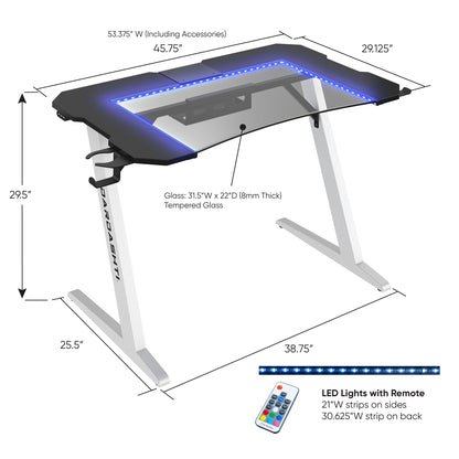 Dardashti Gaming Desk Z1-21-Arctic White