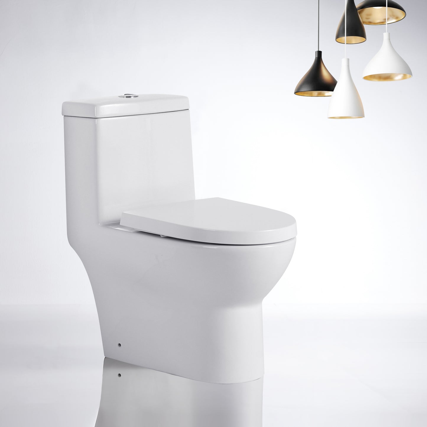 Ceramic One Piece Toilet 28 Inch Length With Soft Close Seat(G-lemon SKU:BTC153MOWH)