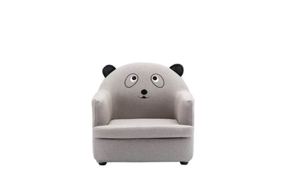 Beautiful Kids Chair 1pc Panda Grey