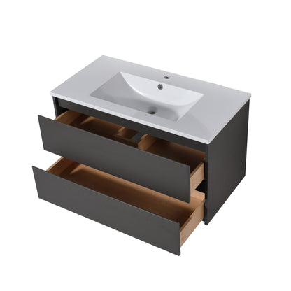 Bathroom Vanity with 2/3 Soft Close drawers, 36x18