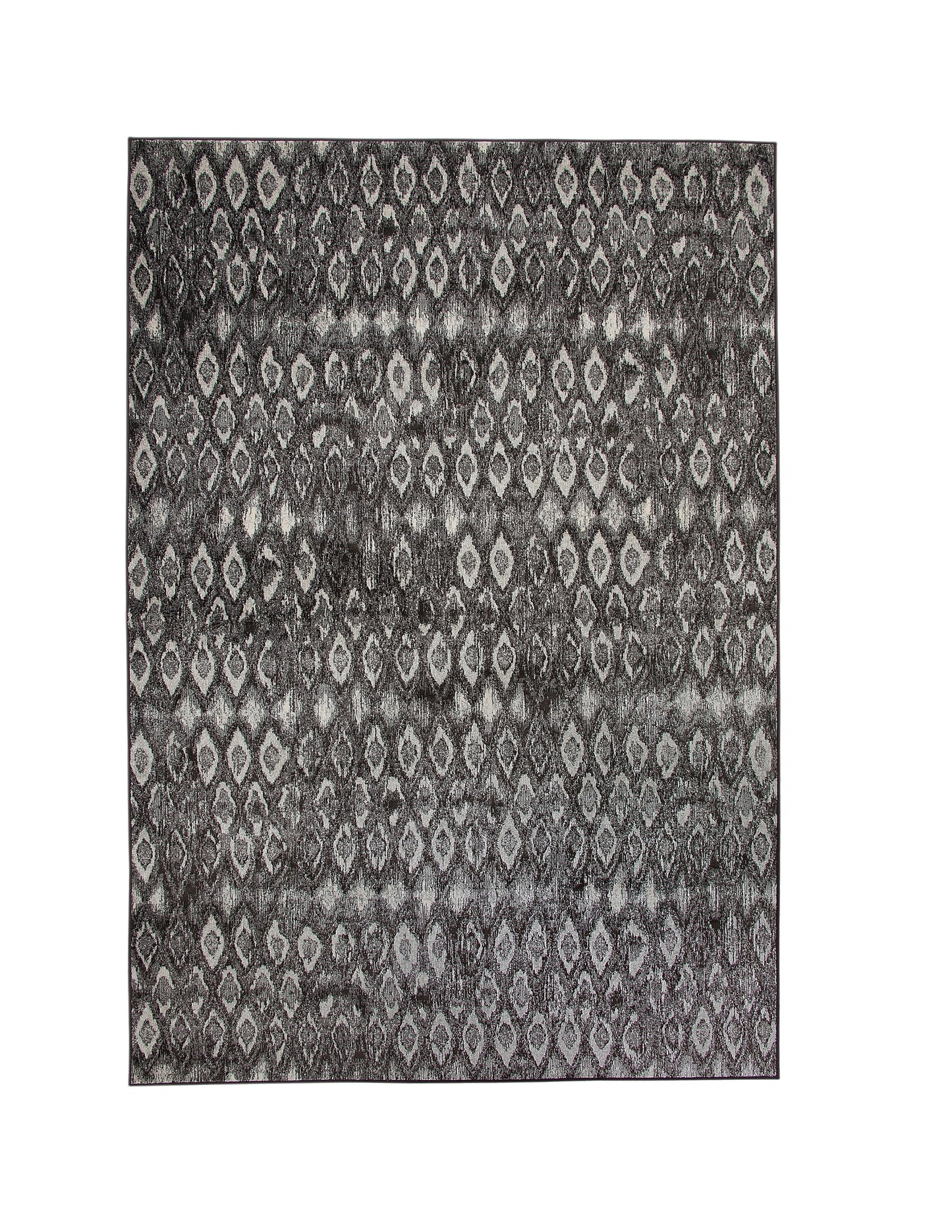 Mabel Charcoal, Grey, and Ivory Area Rug 5x8