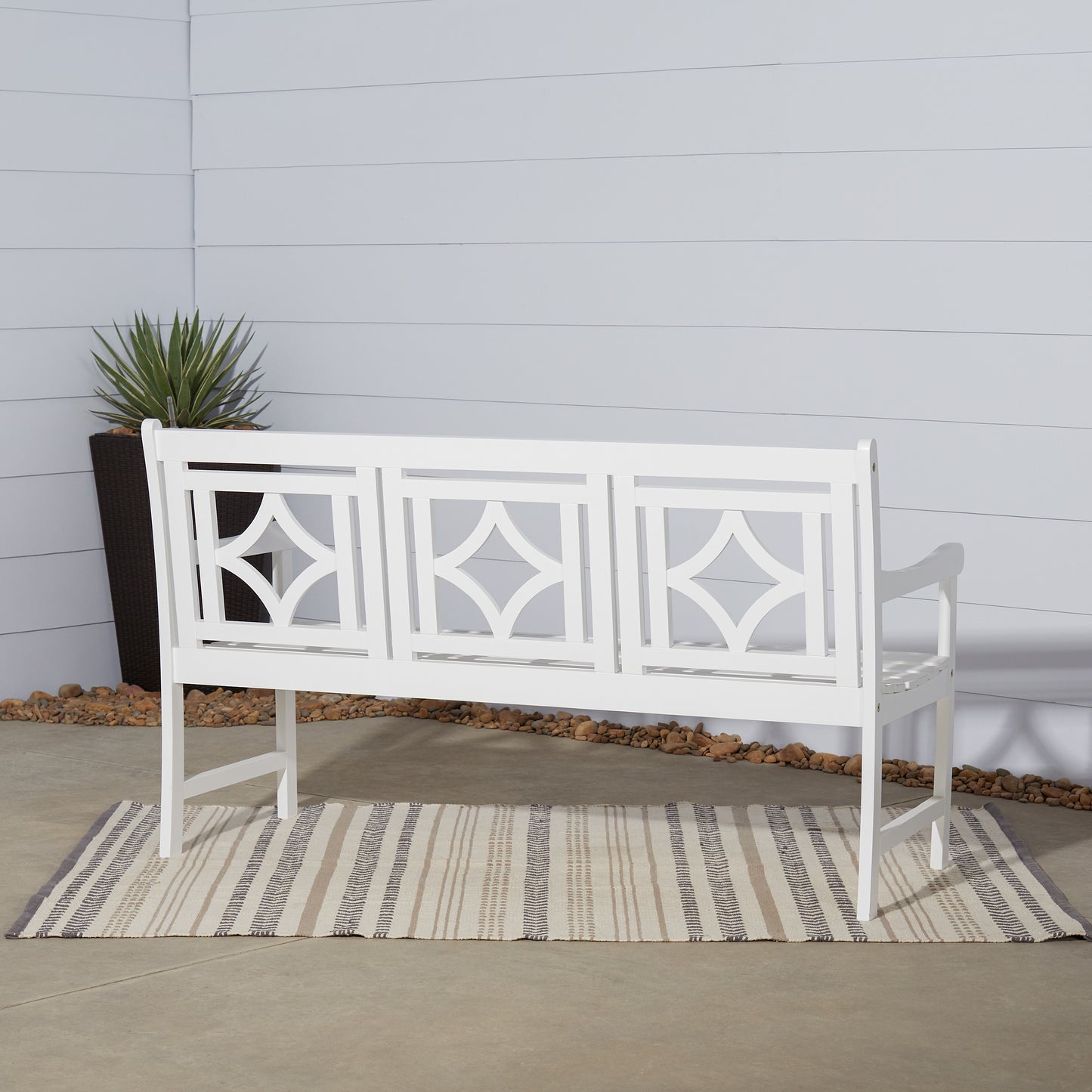 Bradley Outdoor Patio Diamond 5-foot Bench