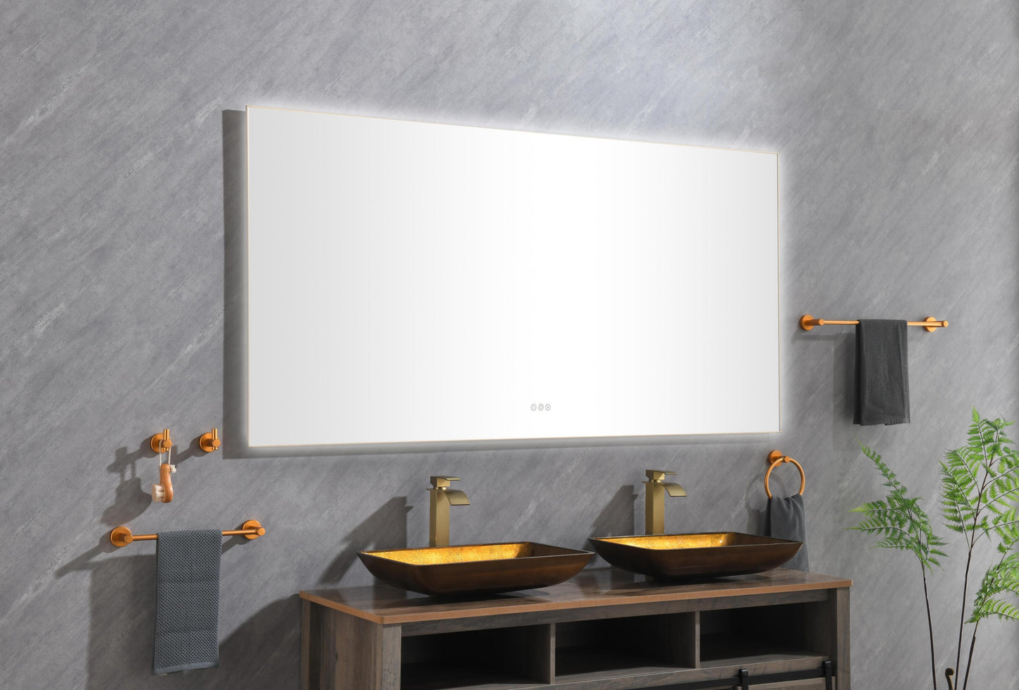 72x 36Inch LED Mirror Bathroom Vanity Mirror with Back Light, Wall Mount Anti-Fog Memory Large Adjustable Vanity Mirror