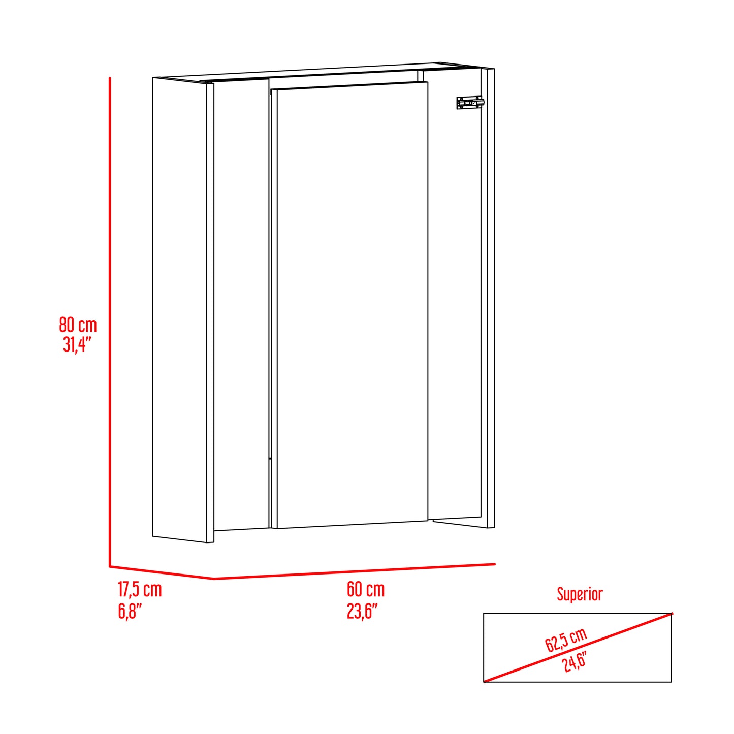 Wakeman Rectangle Foldable Desk Light Grey