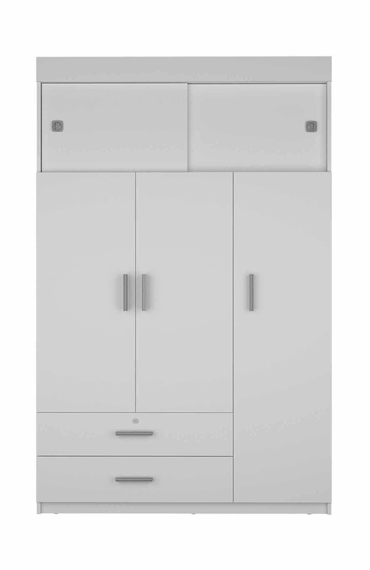 Kingswood 2-Drawer Rectangle Armoire  White