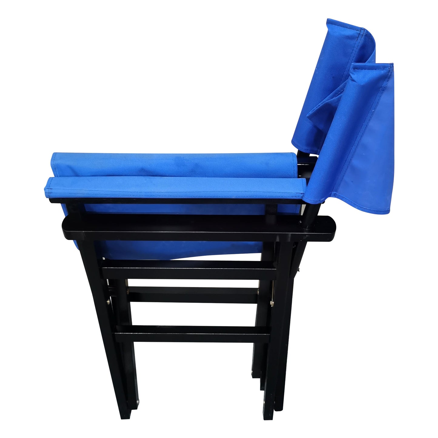 Folding Chair Wooden Director Chair Canvas Folding Chair  Folding Chair  2pcs/set   populus + Canvas (Color : Blue)