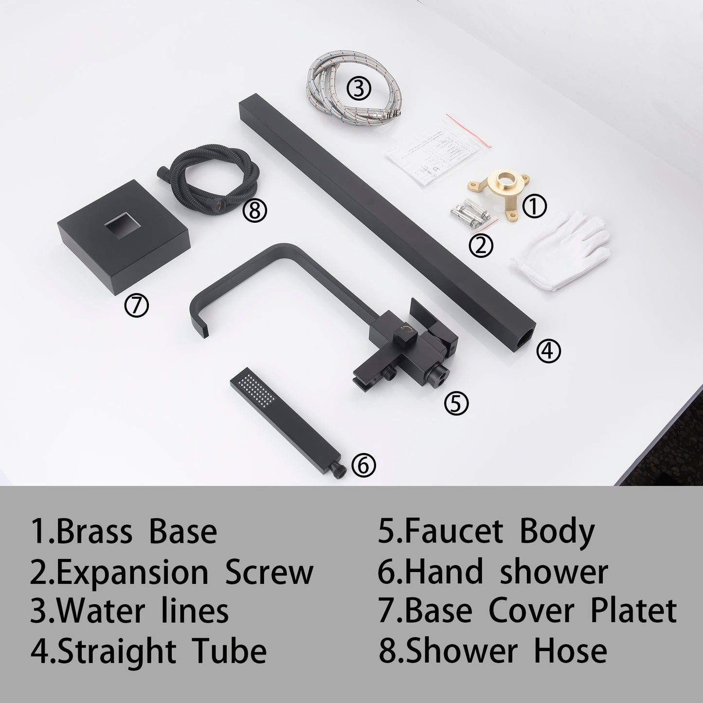 Floor faucet  Black  Copper Tub Filler Hottub Filler