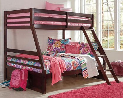 Ashley Halanton Dark Brown Contemporary Twin over Full Bunk Bed B328YB3