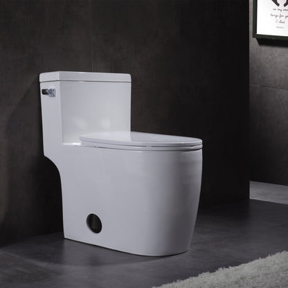 1.28 GPM (Water Efficient) One-Piece ADA Elongated Toilet, Soft Close Seat Included (cUPC Approved) - 28.7"x16.5"x28.7"