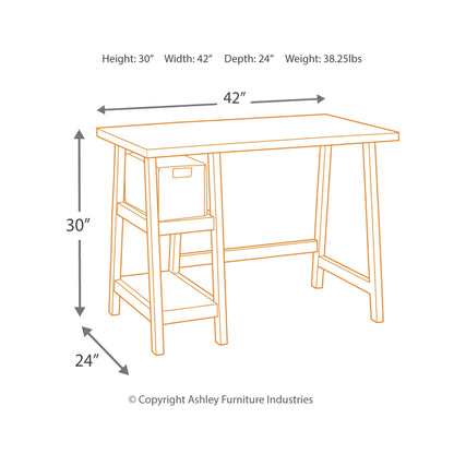 Ashley Mirimyn 42" Home Office Desk in Antiqued White H505-510