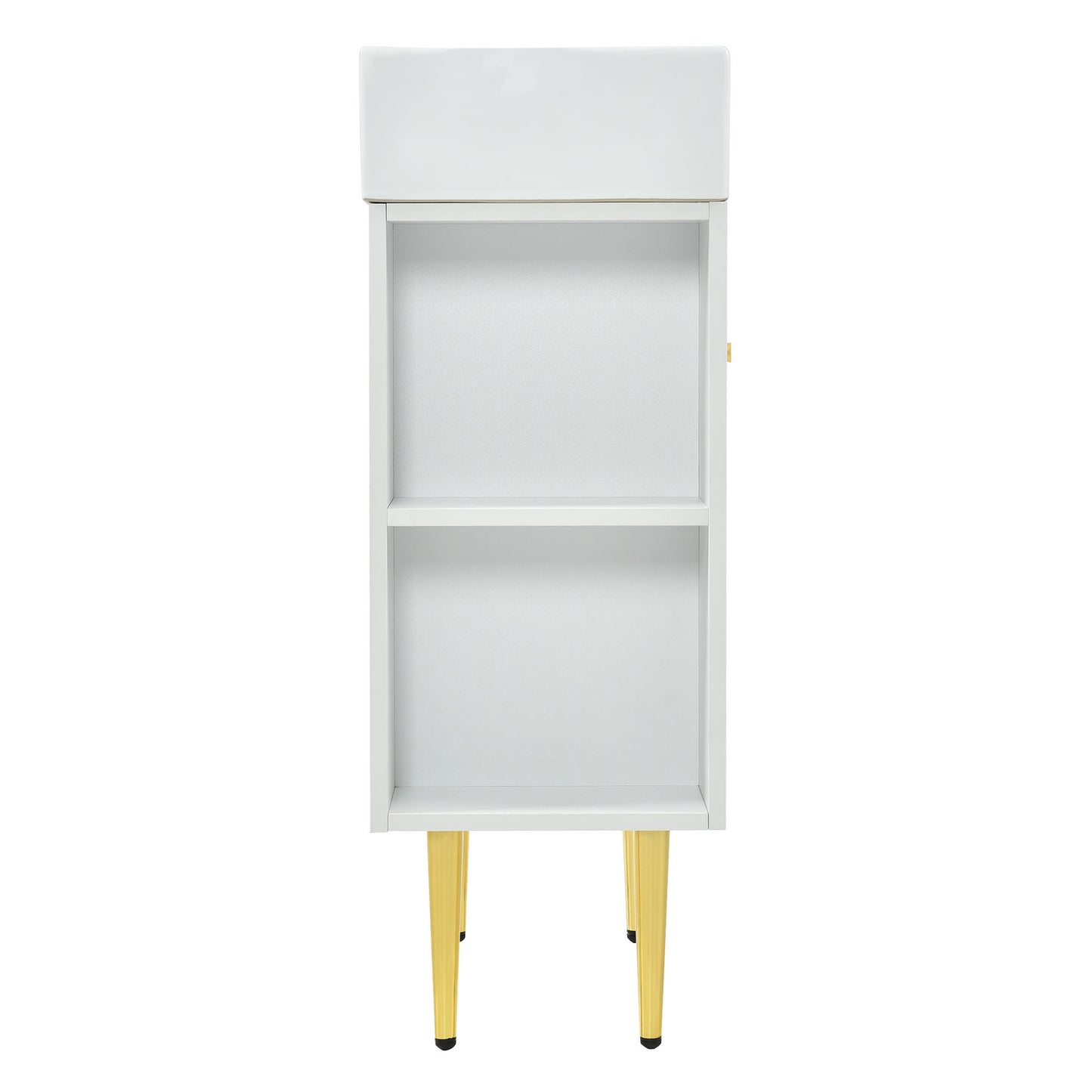 21.6" white Bathroom vanity ，Combo Cabinet ，Bathroom Storage Cabinet,Single Ceramic Vessel Sink，Left side storge