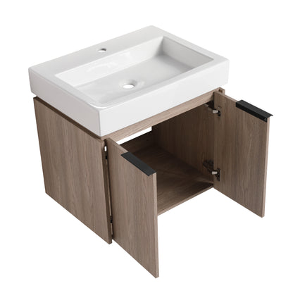 24 Inch Bathroom Vanity With Ceramic Basin  （KD-Packing）