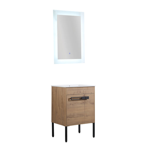 Bathroom Vanity with Sink 24 Inch, with Soft Close Doors, 24x18