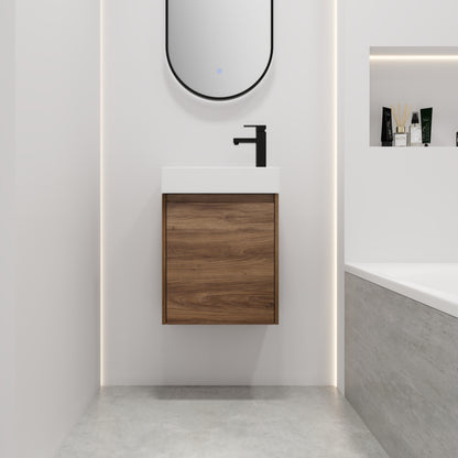Bathroom Vanity With Single Sink,18 Inch For Small Bathroom,