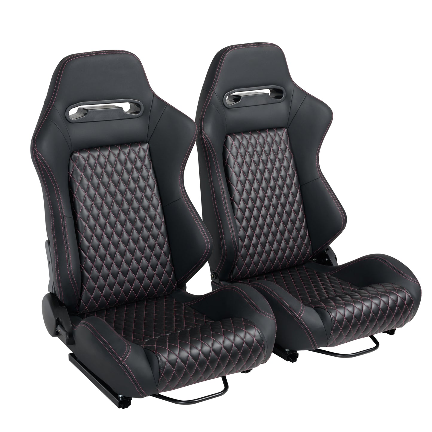 RACING SEAT HIGH QUALITY PVC WITH SUADE MATERIAL DOUBLE SLIDER  2PCS