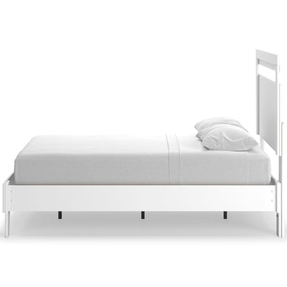 Ashley Flannia White Casual Twin Panel Bed EB3477B3