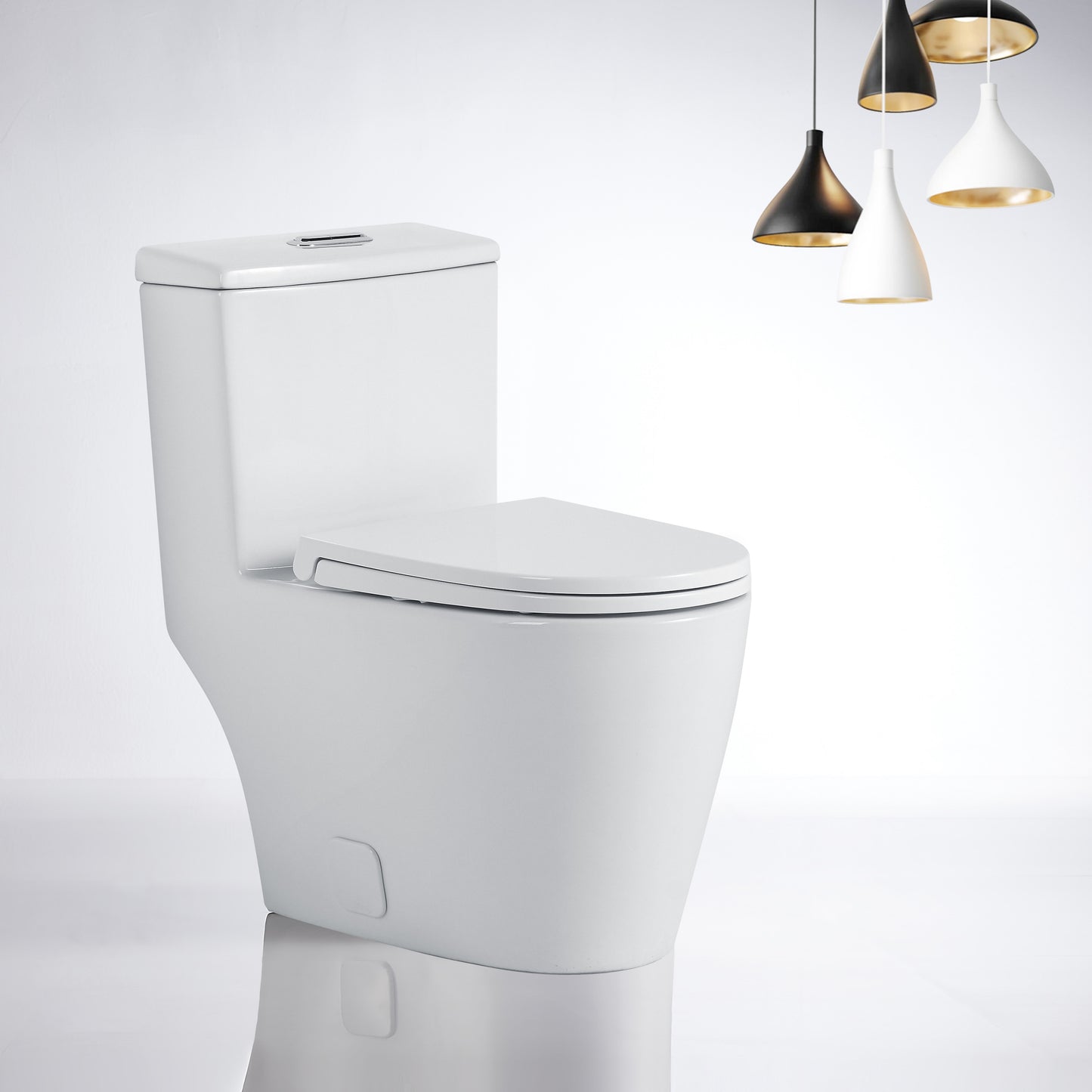 Ceramic One Piece Toilet 27 Inch Length With Soft Close Seat(G-lemon SKU:BTC137MOWH)