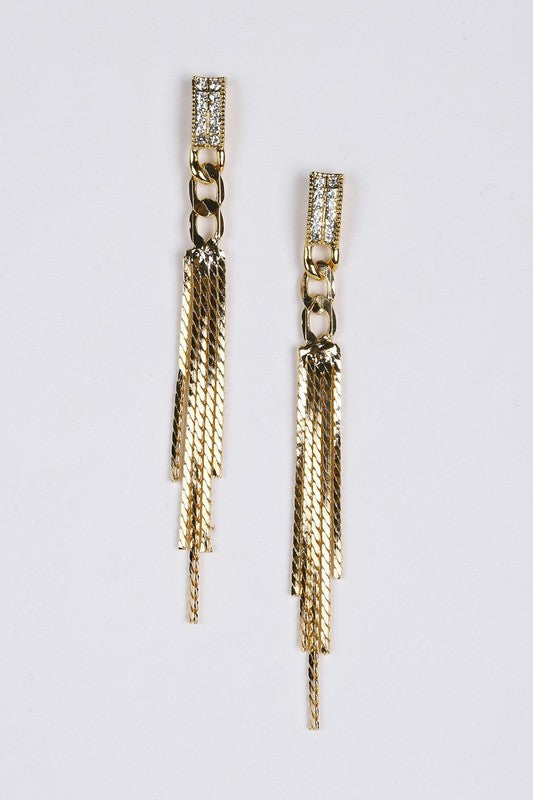 EDGY DANGLE TASSLE EARRING