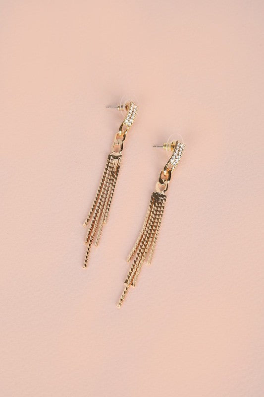 EDGY DANGLE TASSLE EARRING